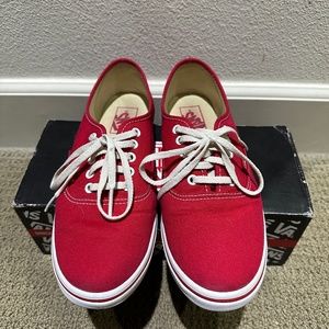 Women’s Red Authentic Lo Pro Vans